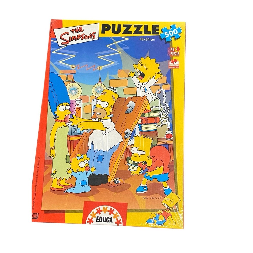 Educa The Simpsons Frankenstein 500 Piece Puzzle #11256 Sealed 2001 Vintage